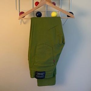 Vintage Rare Levi's 510 Green Jeans